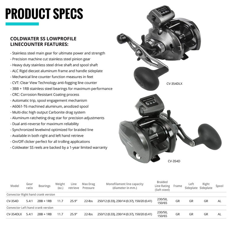 OKUMA Reels Convector Lowprofile 3Bb+1Rb 5.4:1, Multi, One Size - Image 2